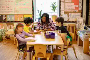 Corlears first grade students in the classroom