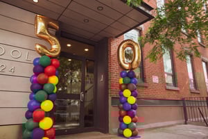 Celebrations of 50 years of Corlears at backyard party