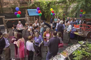 Beautiful 50th birthday backyard party for Corlears