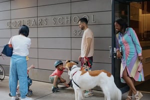 Luca and Olympia drop-off