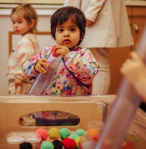 Roots toddler classroom - fun with fuzzballs-1