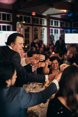group toast at corlears gala